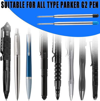 Pen Refills, 3.9in Blue Ink Pen Refills 1.0mm Replacement Ink for Ballpoint Pen Parker Pen Tactical Pen (10 Pack)