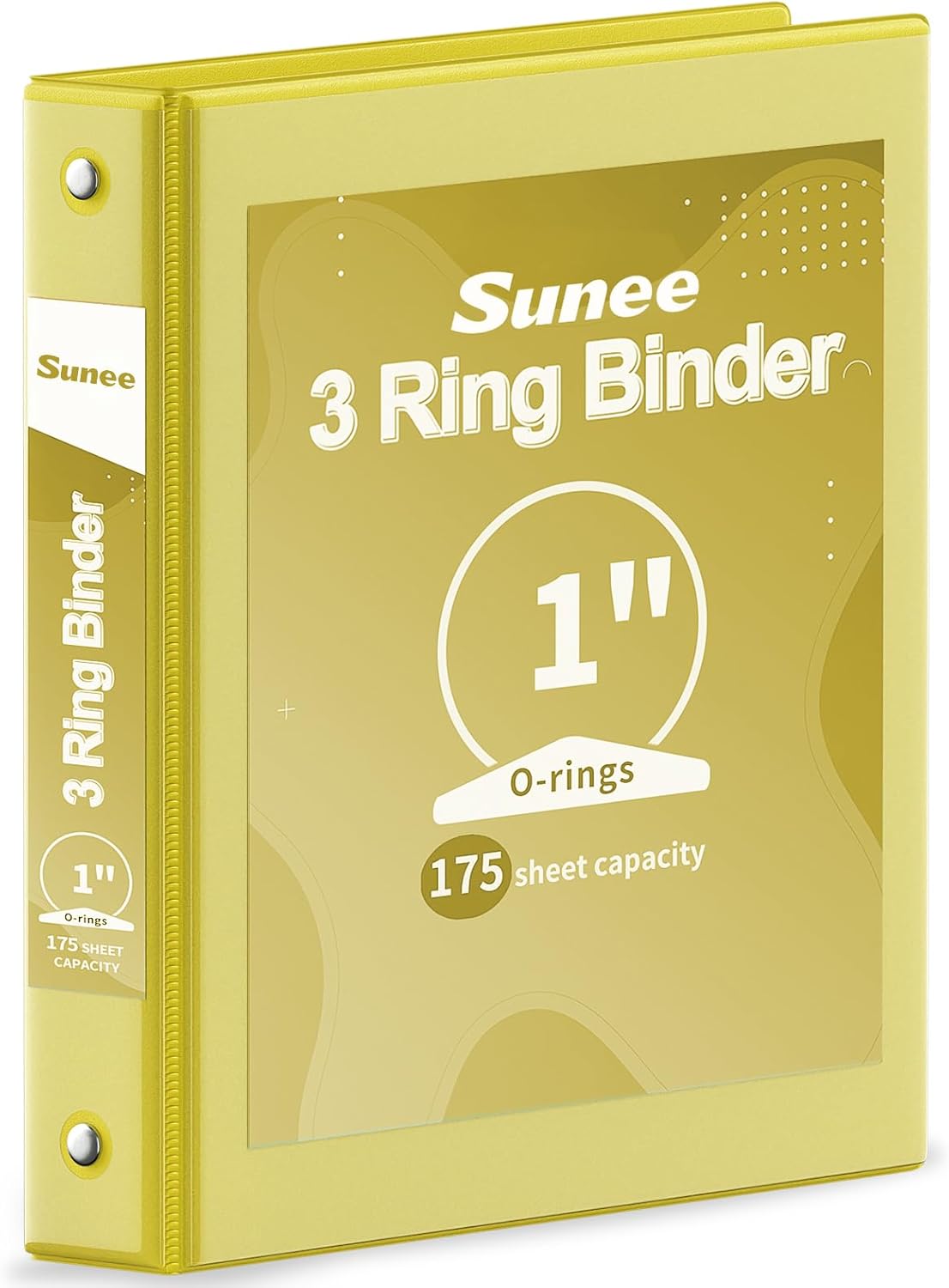 SUNEE 3 Ring Binder 3 Inch 1 Pack, Clear View Binder Three Ring PVC-Free (Fit 8.5x11 Inches) for School or Office Supplies, Pink