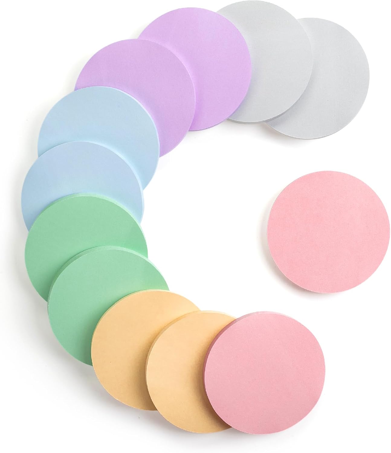 Mr. Pen- Round Sticky Notes, 2.8" Diameter, 12 Pads, 720 Sheets, Morandi Color, Sticky Notes Bulk, Self-Stick Note Pads, Perfect for Office, School, Home, Study & Organization