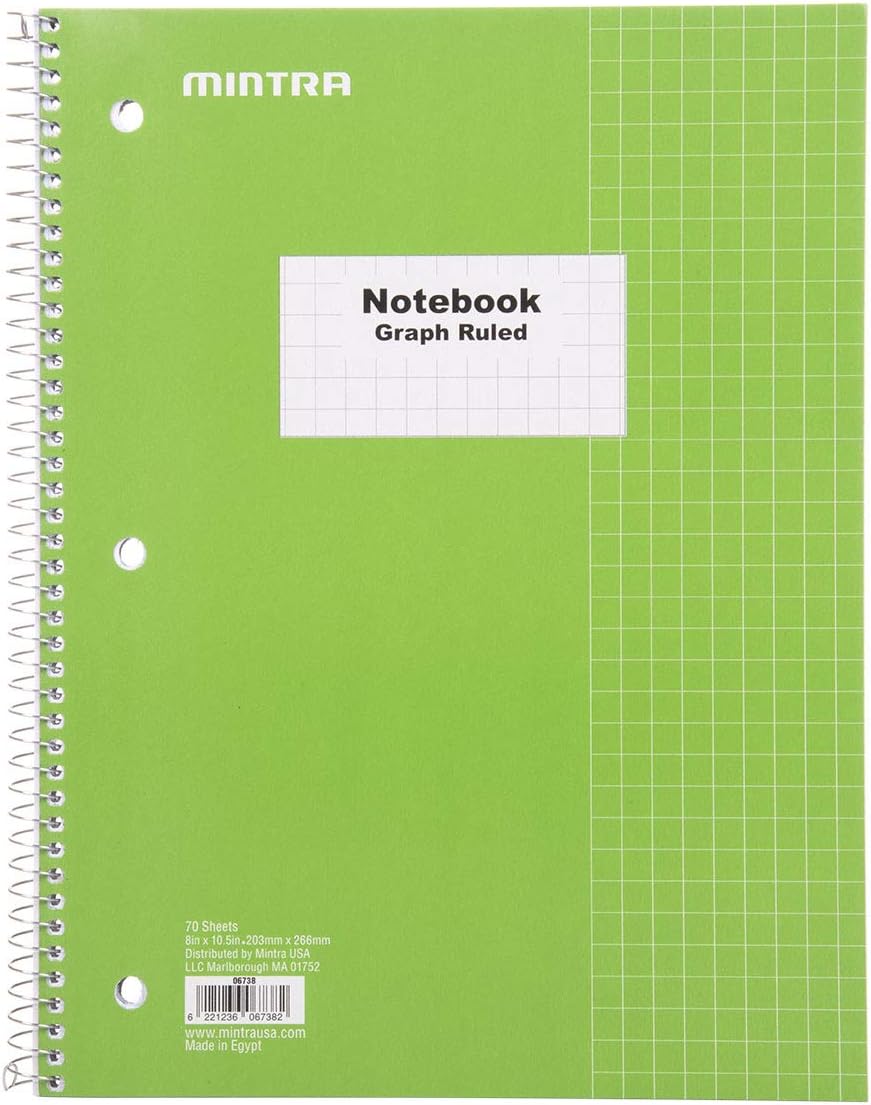 Mintra Office Spiral Notebooks, Wirebound, Journals for School, Work, Business, Aesthetic Stationery, Writing Pads, Teacher & Student Supplies (6, Pastel, College)