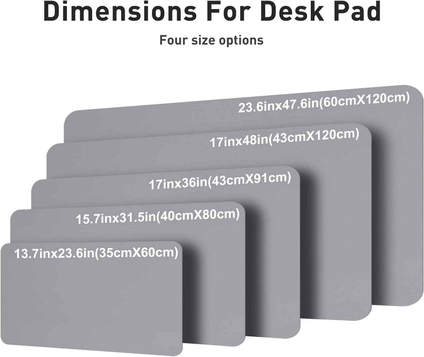 Aothia Leather Office Desk Pad Protector, Non-Slip PU Leather Desk Blotter, Waterproof Laptop Writing Mouse Pad for Office and Home, Black, 31.5" x 15.7" - Colors A
