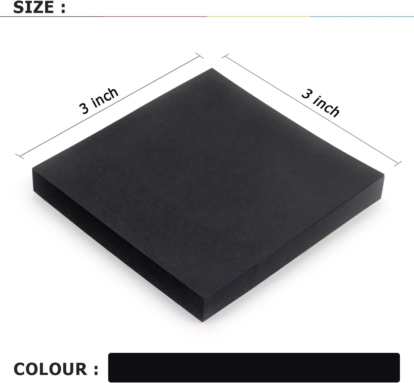 Sticky Notes 3x3 Self-Stick Notes Bright Colors Sticky Notes 4 Pads 100 Sheets/Pad (Yellow)