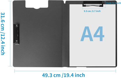 souG 2 PCS Clipboard Foldable,360°Cover Folder Clipboard Plastic Clipboards with Double Low Profile Clip,File Folder Storag Clipboards for A3 A4 Paper, Clip Boards for Office School Supplies(Pink)