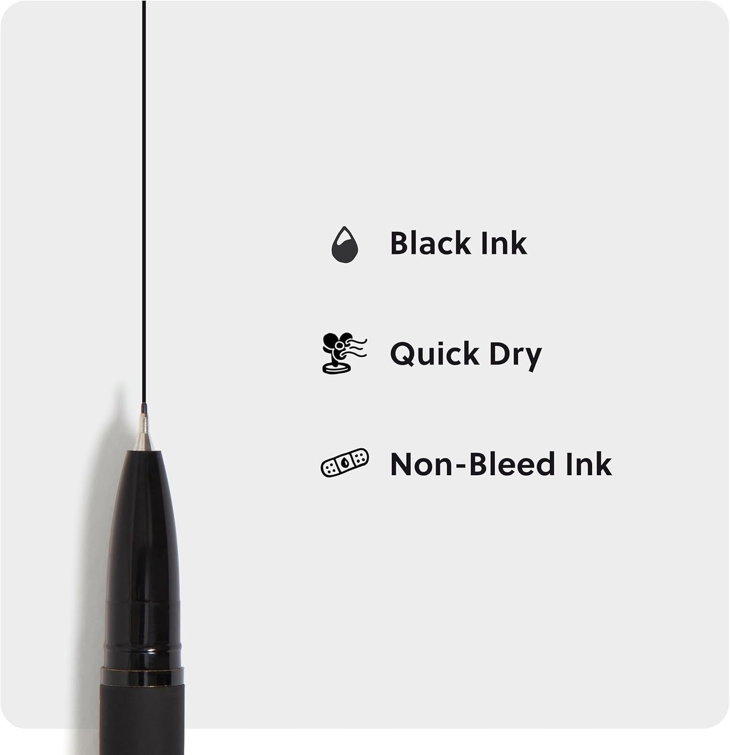 U Brands Catalina Felt Tip Pens, Set of 12, Stripes and Dots with Gold Details, Medium (0.7 mm) Point, Black Ink