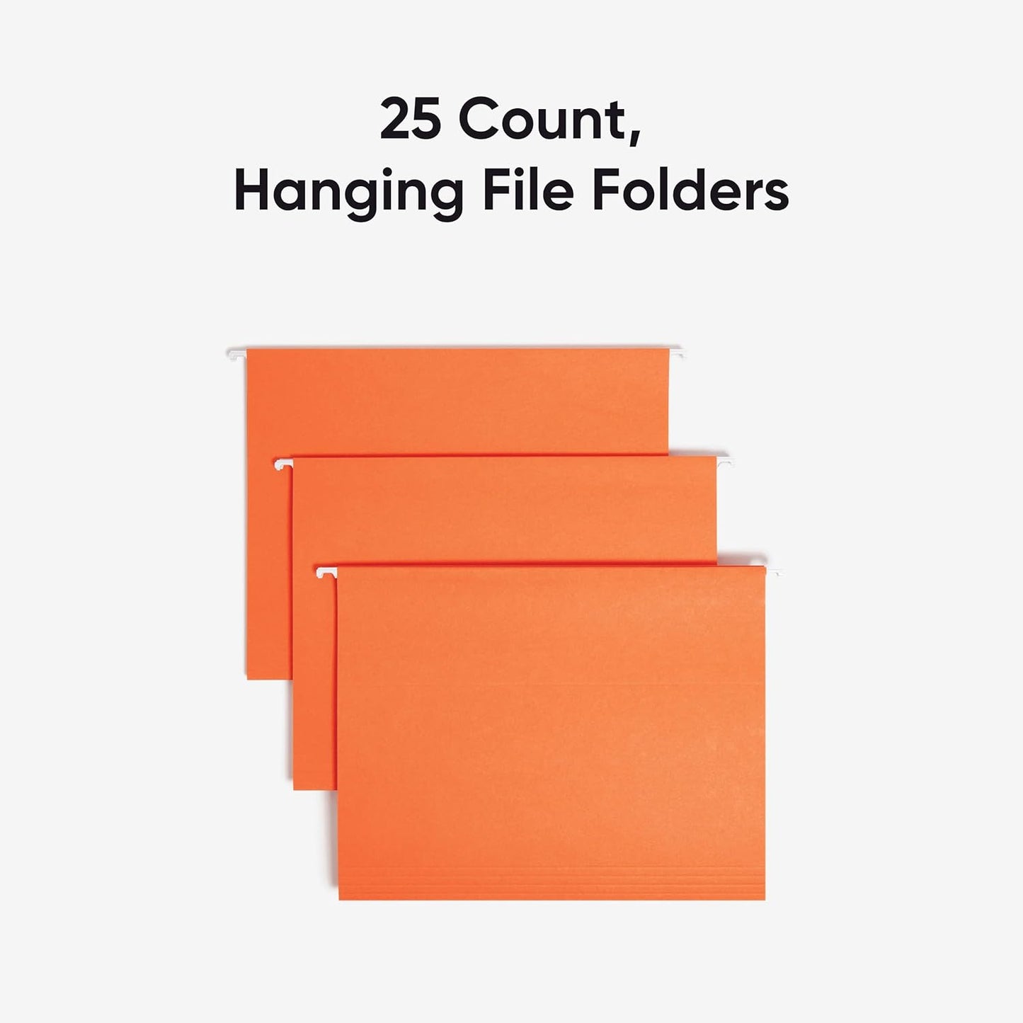 Smead Standard Hanging File Folders, 25 Count, Assorted Primaries, 1/5-Cut Adjustable Tabs, Letter Size (64059)