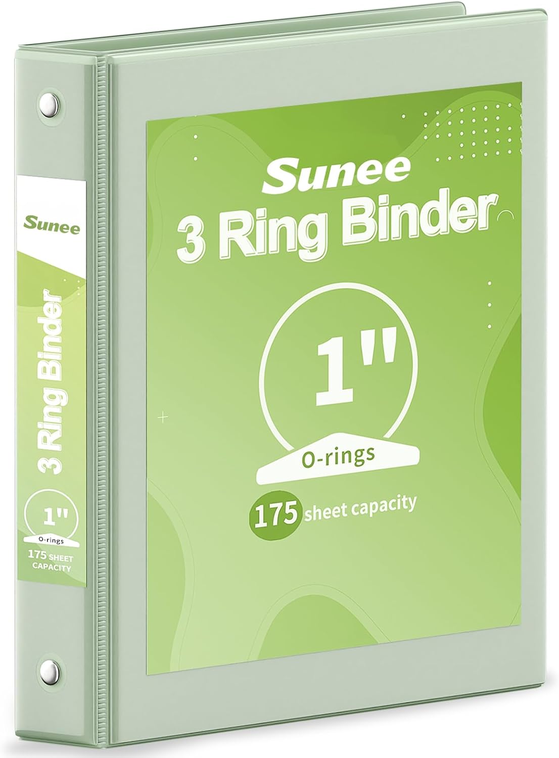 SUNEE 3 Ring Binder 3 Inch 1 Pack, Clear View Binder Three Ring PVC-Free (Fit 8.5x11 Inches) for School or Office Supplies, Pink