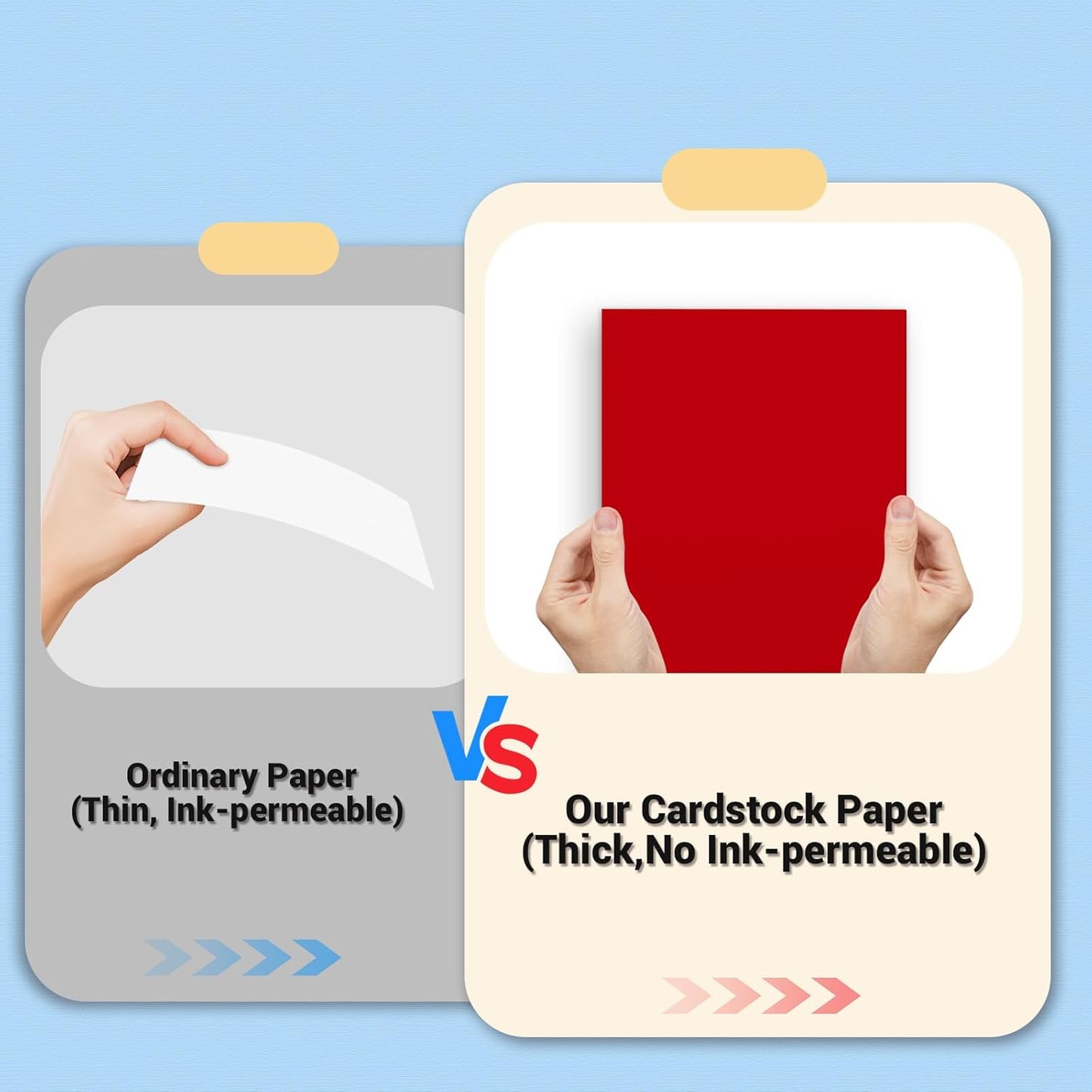 Cardstock 8.5 x 11, Thick Printer Paper 75 lb/200 gsm, 40 Sheets Card Stock White, Heavy Card stock, White CardStock Paper for Invitations, Diy Cards, Business Cards, Menus, Crafts, Drawing etc