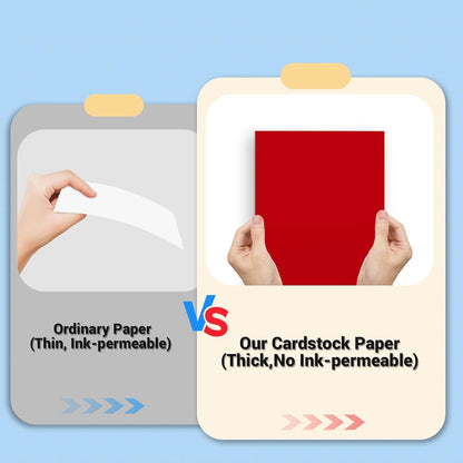 Cardstock 8.5 x 11, Thick Printer Paper 75 lb/200 gsm, 40 Sheets Card Stock White, Heavy Card stock, White CardStock Paper for Invitations, Diy Cards, Business Cards, Menus, Crafts, Drawing etc
