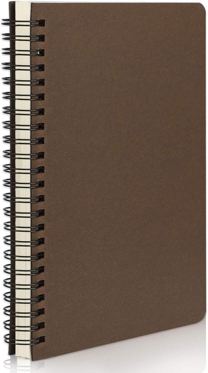 EUSOAR Spiral Notebook, A5 12packs 5.5"X8.3" 120 Pages Lined Travel Writing Notebooks Journal, Memo Notepad Sketchbook, Students College Office Business Subject Diary Ruled Book Journal-Black Cover