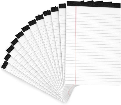Legal Pads 8.5 x 11 White Note Pads 8.5 x 11 In 2 Pack Notepads 8.5 x 11 Writing Pads of Paper 8.5 x 11 Legal Notepads Wide Ruled White Lined Paper Pads 8.5 x 11 30 Sheets Per Legal Note Pads 8.5 x 11