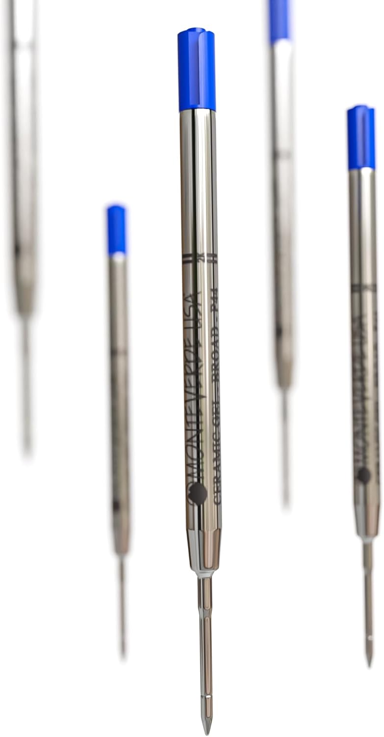 Monteverde USA Capless Ceramic Gel Refills to Fit Parker Pens, Broad Point, Blue Ink, 2-Pack – Smooth and Vibrant Writing Solution