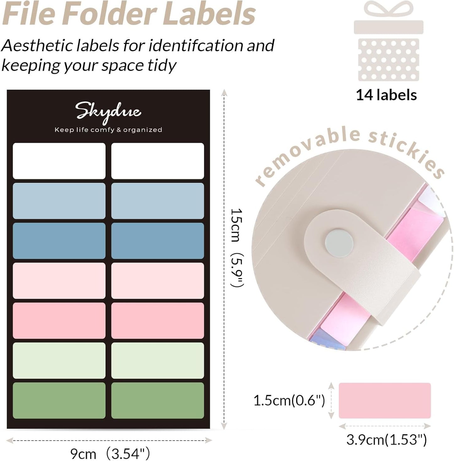 SKYDUE Expanding File Organizer with 8 Pockets, Accordion File Folders with Labels, Portable Document Paper Bill Receipt Organizer, Home College School Office Supplies, Letter Size, Blue