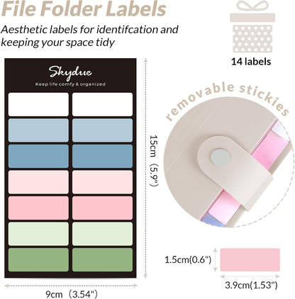 SKYDUE Expanding File Organizer with 8 Pockets, Accordion File Folders with Labels, Portable Document Paper Bill Receipt Organizer, Home College School Office Supplies, Letter Size, Blue