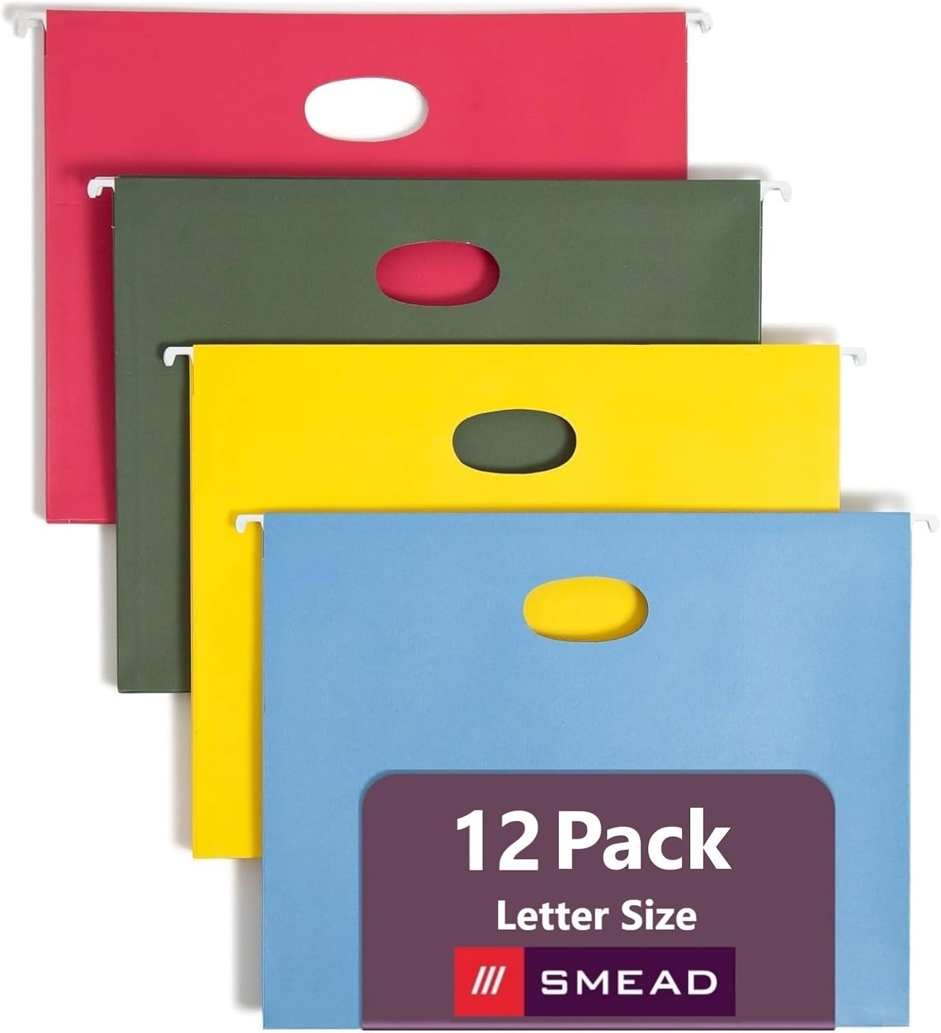 Smead Hanging File Pocket with Full-Height Gusset, 3-1/2" Expansion, Letter Size, Standard Green, 10 per Box (64220)