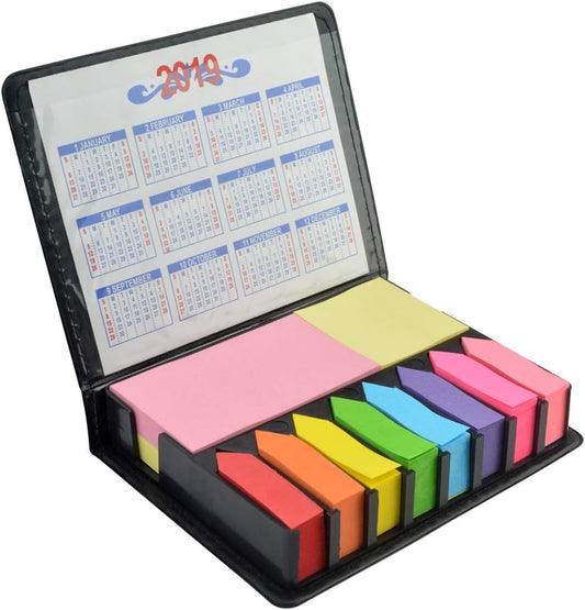 2000 Pieces Page Markers Tabs Page Flags Sticky Index Tabs Arrow Flag Tabs, Fluorescent Color Note Page Markers Labels Sticky Notes Writable File Flags with PU Box, 11 Colors 3 Sizes