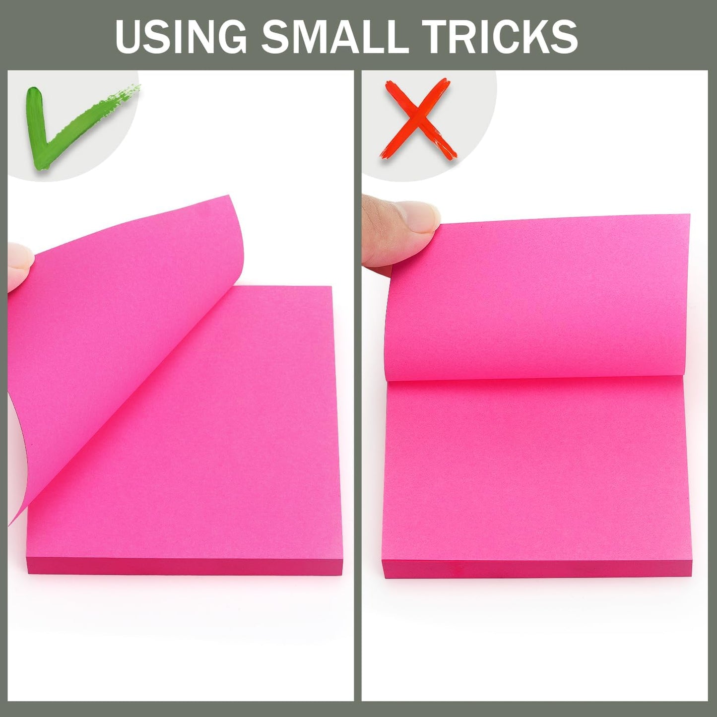 Sticky Notes 3x3 Self-Stick Notes Bright Colors Sticky Notes 4 Pads 100 Sheets/Pad (Yellow)