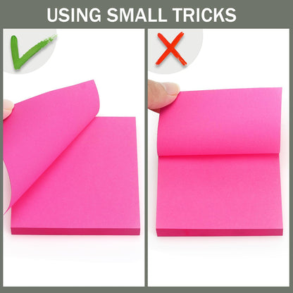 Sticky Notes 3x3 Self-Stick Notes Bright Colors Sticky Notes 4 Pads 100 Sheets/Pad (Yellow)
