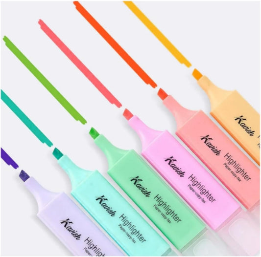 Kavish Highlighters Assorted Color No Bleed & Dry-Quickly Chisel Tip & 6 Bright Colors for Highlighting, Highlighter Markers for School College Office Supplies (Highlighter - 12 Colors)