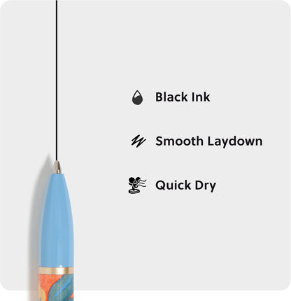 U Brands Midnight Monterey Ballpoint Pens, 4 Count, Black Soft Touch, Painted Black Details, Bold (1.0 mm) Point, Black Ink