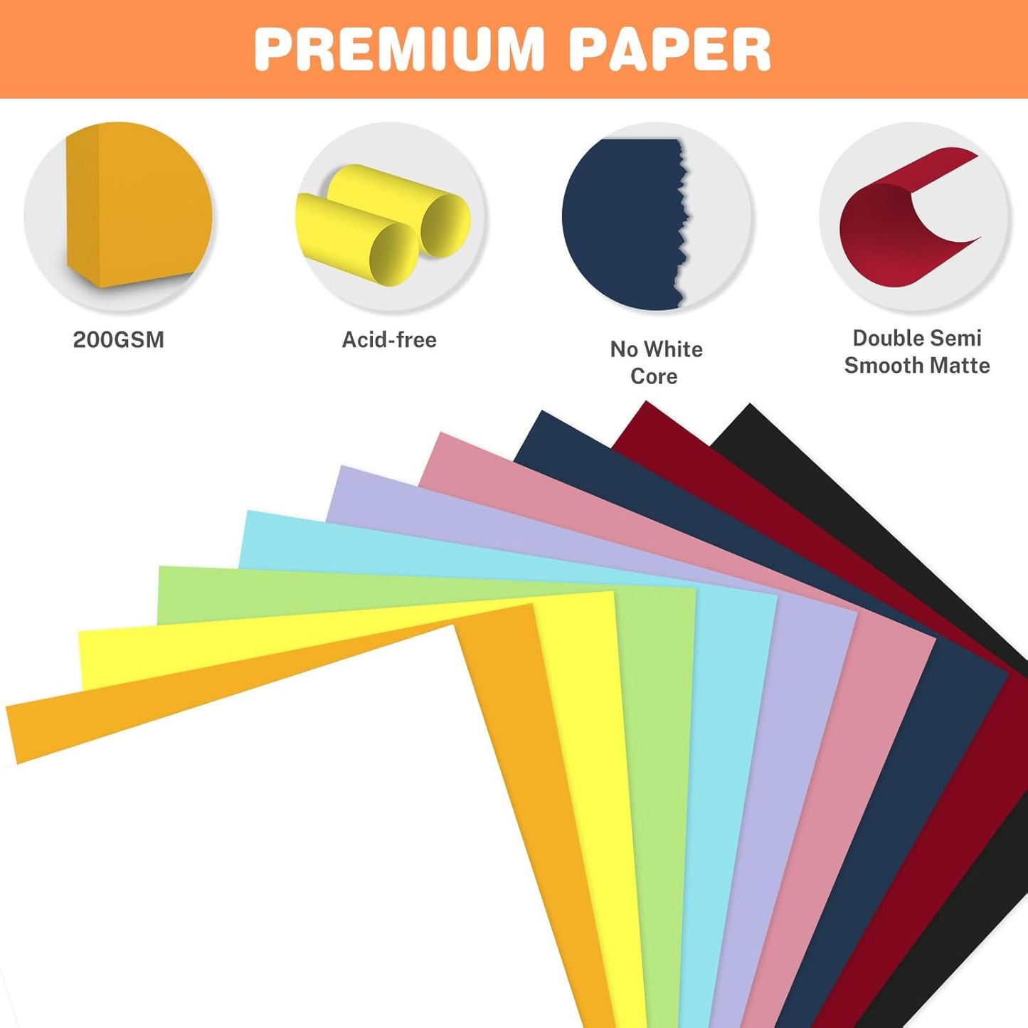 160 Sheets White Cardstock 8.5 x 11 Heavyweight Weight 200gsm Card Stock Paper for Printing, Crafts, Invitations | Smooth Printer Cardstock Paper | Bulk Construction Paper DIY & Professional Use