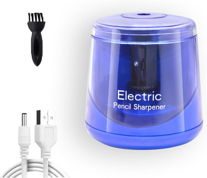 Electric Pencil Sharpener, Battery (Not Included) USB Powered, Portable for NO.2 Pencils, Automatic and Durable with 3 Sharpness Options - Classroom, Home, Office Black