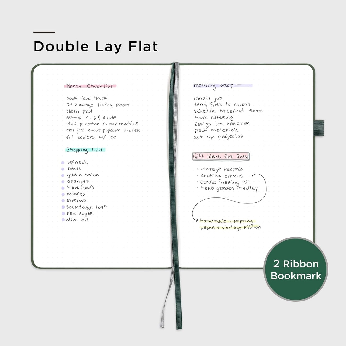 &And Per Se Lined Journal Notebook, 160 Pages, A5 5.7 x 8 inches College Ruled Thick Paper Notebook Journals for Writing, Hardcover Notebooks for Women Men Office School (1 Pack, Green) - Colors A