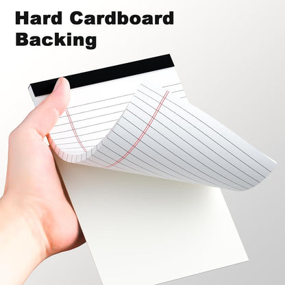 5pcs Small Note Pads 5x8 Notebook College Ruled Legal Pads Color Notepads 5 Pack Study Back Writing Pads 5 x 8 Perforated Narrow Ruled Pads of Paper for School & Office Supplies 30 Sheets/Pack