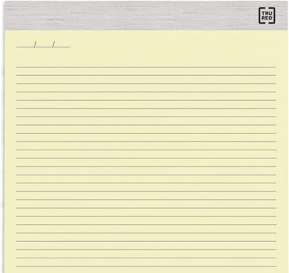 TRU RED Notepads, 8.5” x 11.75”, Narrow Ruled, Ivory, Perforated, 12‑Pack