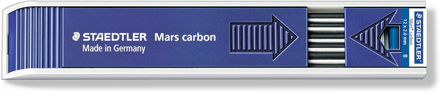 Staedtler Mars Carbon Lead, 2mm, H, 12 Lead (200-H)