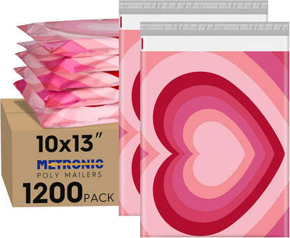 Metronic Cute Poly Mailers 10x13" 50pc Small Shipping Bags, Strong Adhesive Mailers Poly Bags for Business, Waterproof Mailing Envelopes for Packing Shipping Clothes Gifts, Gradient BluePink
