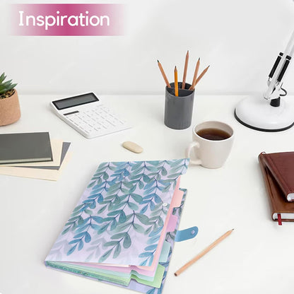 Forest Series Expanding File Folder Stylish Funky Cute Retro Document Organizer with Natural Scenes for Students,Teachers & Freelancers - Blue Butterfly