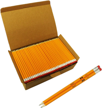 S & E TEACHER'S EDITION 432Pcs Pencils & Erasers Tops Set, 288 Pcs Pre-sharpened pencils No. 2, with 144Pcs Eraser Caps, #2 HB pencil sharpened, Back to school, 432Pcs/box.
