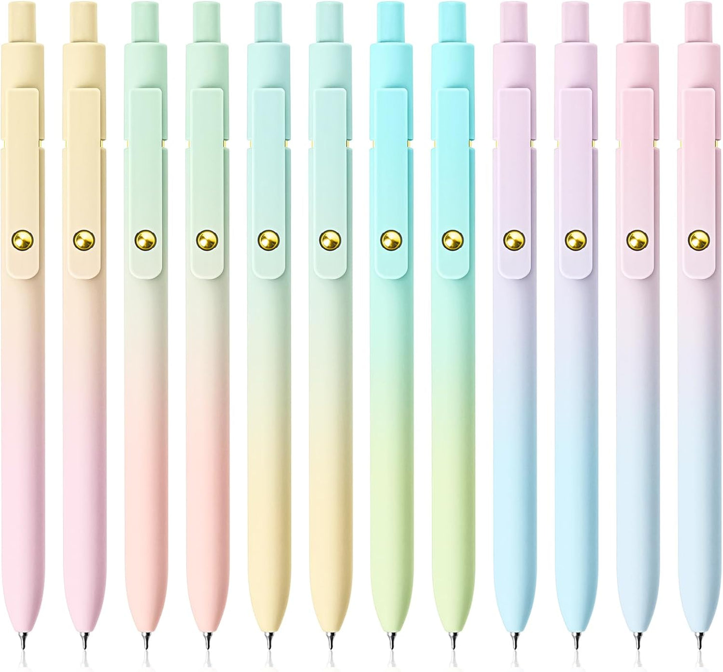 YOXMJDB Gel Pens, 5 Pcs Medium Point Smooth Writing Pens Cute Pens for Women, High-End Series 0.7mm Black Ink Pens for Journaling Note Taking, School Office Supplies (5 Pcs Gradient Morandi)