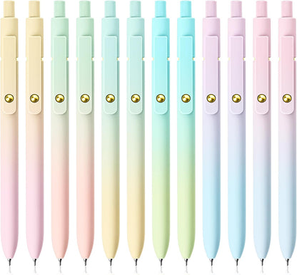 YOXMJDB Gel Pens, 5 Pcs Medium Point Smooth Writing Pens Cute Pens for Women, High-End Series 0.7mm Black Ink Pens for Journaling Note Taking, School Office Supplies (5 Pcs Gradient Morandi)