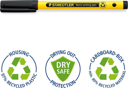 STAEDTLER 307 Noris Writing Pen - Handwriting Pens - 0.6mm Line Width - Ideal for School, Work, Office, etc (Blue)
