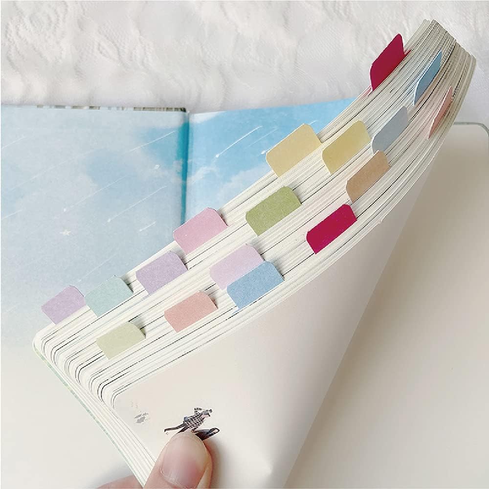 420 PCS Pastel Writable Index Tabs, 35 Sheets Smudge-Free Thickened Paper Tape Flags, Morandi Foldable Self-Stick Page Markers for Books, Journals, Planners & Document Organization