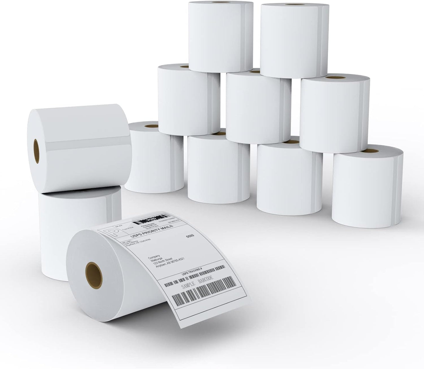 MFLABEL 4x6 Thermal Shipping Labels - 2 Rolls of 250, Perforated & Smudge-Proof Direct Thermal Labels Compatible with Rollo, Zebra, for Amazon UPS FedEx Shopify
