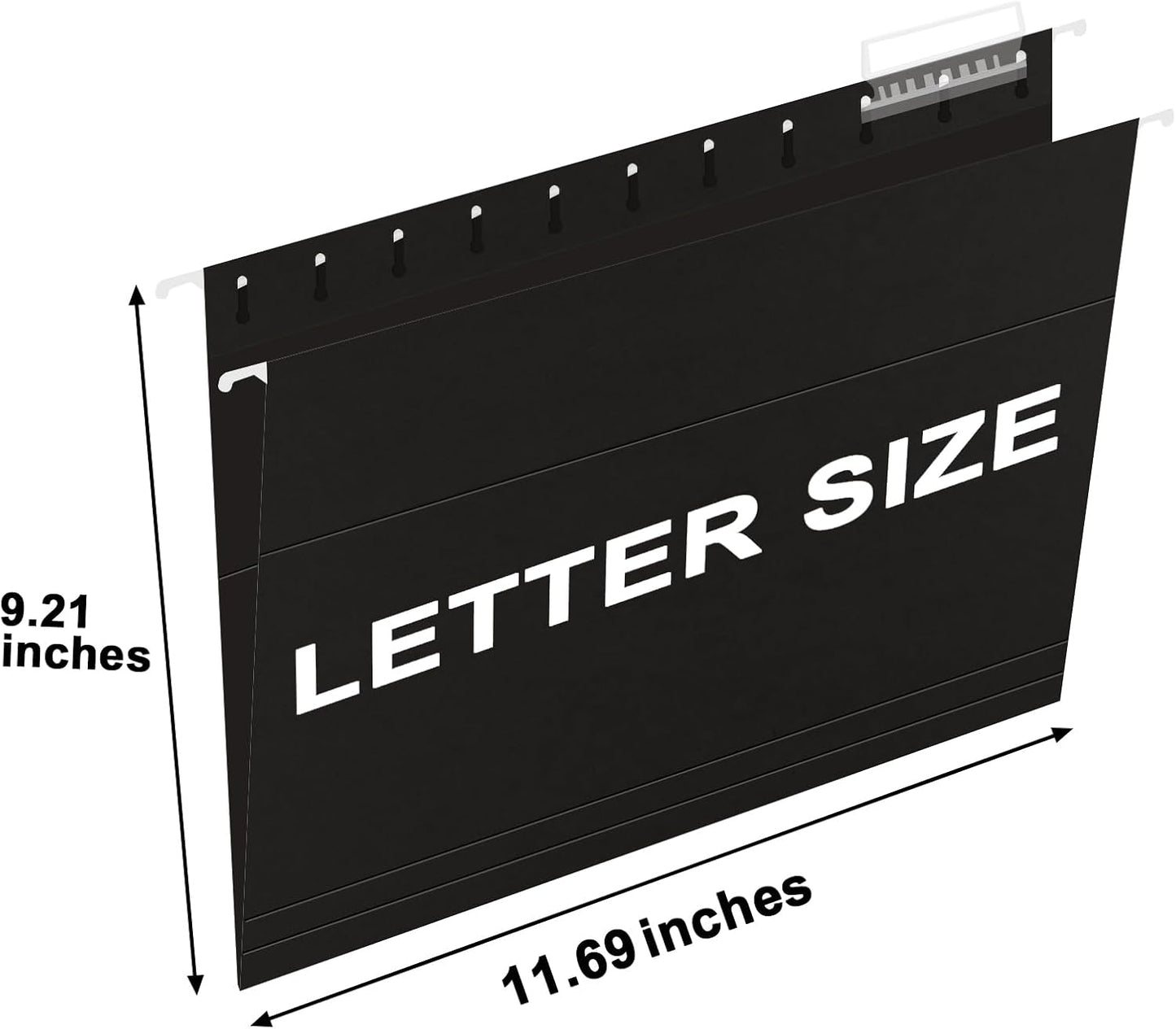 HERKKA Hanging File Folders, 30 Pack Reinforced Letter Size Hanging Folders, Designed for Bulky Files, Filing Cabinet, 1/5-Cut Adjustable Tabs (Blue)