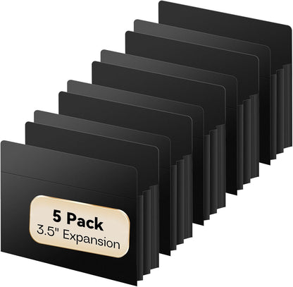 Plastic File Jackets Letter Size,12 Pack Reinforced Manilla File Pocket Folders, Heavy Duty File Folders with Straight Cut Tab,2 Inch Expanding File Folder for Documents,File Pockets