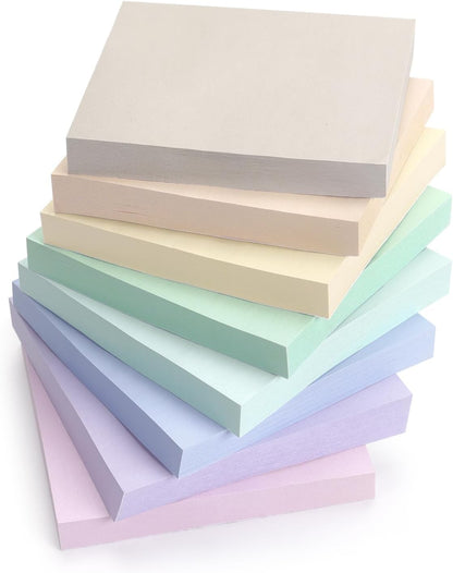Sticky Notes 3x3 inch Bright Colors Self-Stick Pads 8 Pads/Pack 85 Sheets/Pad Total 680 Sheets