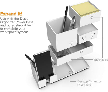Bostitch Office Konnect Desk Organizer Accessory Tray, Stacks for Desktop Storage, Black