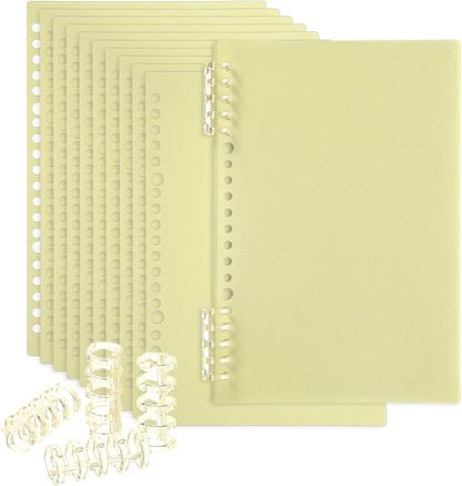 PATIKIL 12 Pack Binding Covers, A5(8.4x5.7 Inch) 22 Mil Plastic Notebook Covers Sheets with Binding Comb for Book Report Presentation, Light Blue