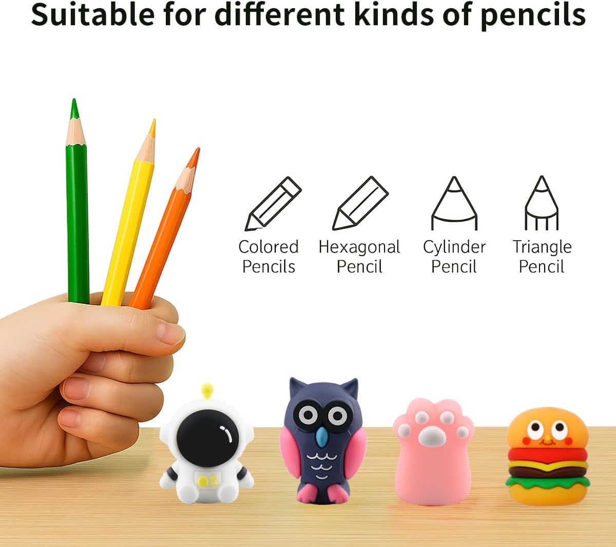8 PCS Pencil Sharpener for Kids, Pencil Sharpener Manual, Cartoon Handheld Little Pencil Sharpeners, Kawaii Stationary Gifts, Small Favors Gifts for Office Supplies (Style 1)