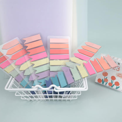 Temiary 1200 Pieces Transparent Sticky Index Tabs, Page Markers for Annotating, Translucent Morandi Arrow Flag Tab for Bookmarks Bible Tabs Notebook School Supplies