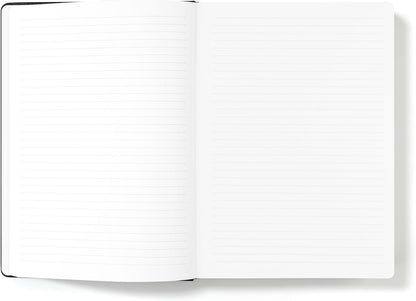 Wykeham's Executive Notebook – 8.5" x 12" – Customization Available (Personalized Black – Lined)