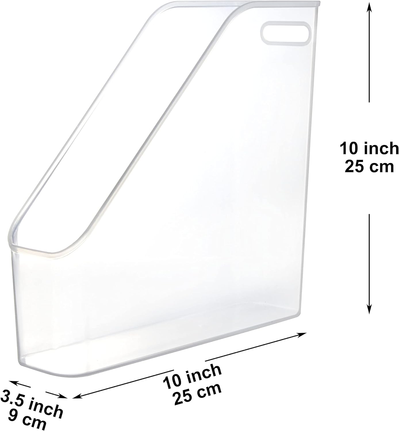Youngever 3 Pack File Folder Bin Storage, Plastic File Folder Bin Organizer with Handle