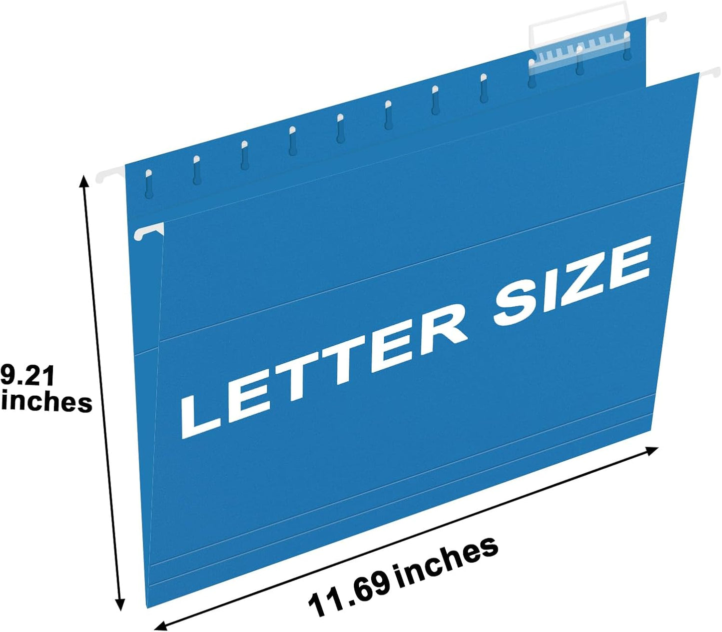 HERKKA Hanging File Folders, 60 Pack Reinforced Letter Size Hanging Folders, Designed for Bulky Files, Filing Cabinet, 1/5-Cut Adjustable Tabs (Black)