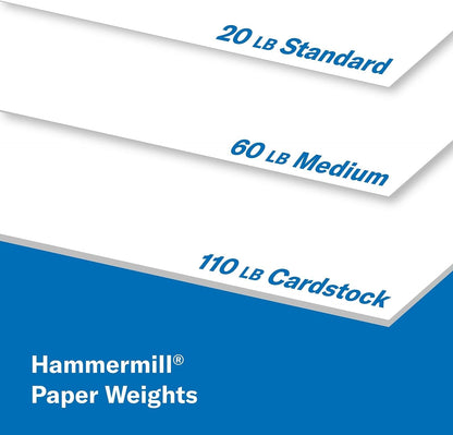 Hammermill White Cardstock, 110 lb, 8.5 x 11 White Cardstock - Thick Card Stock, Made in the USA, 168380C, 3 Pack (600 Sheets)