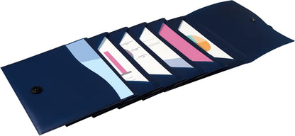Avery Slide & View Expanding File Folder, 6 Pockets, Letter Size, 1 Black Folder (73542)