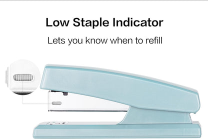 Deli Stapler, Desktop Staplers with 640 Staples, Office Stapler, 25 Sheet Capacity, White